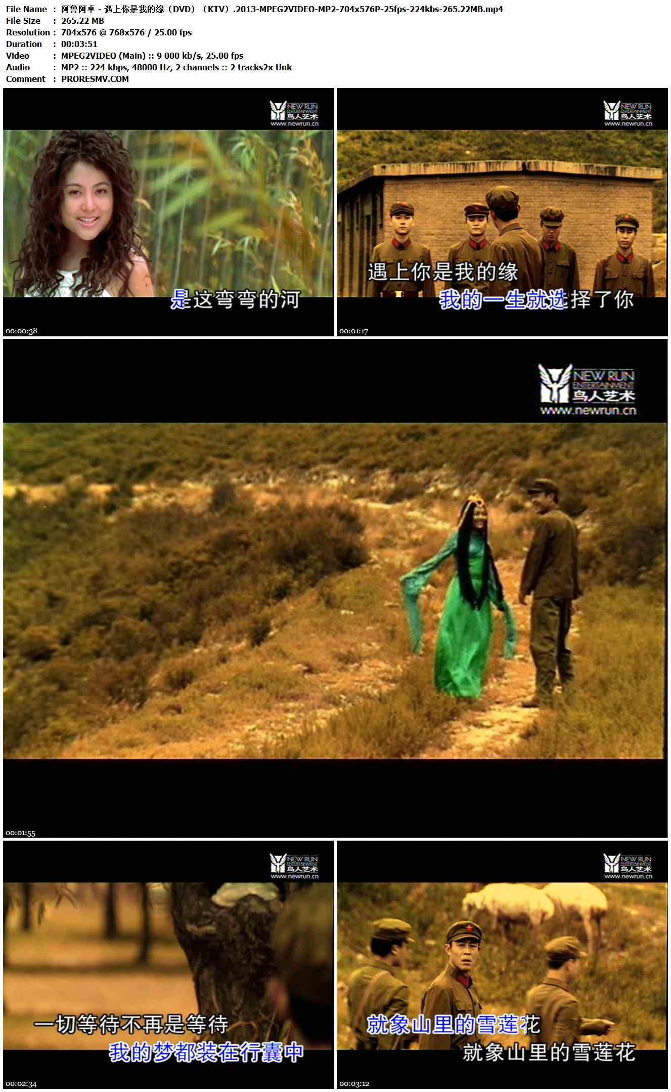 阿鲁阿卓 - 遇上你是我的缘（DVD）（KTV）.2013-MPEG2VIDEO-MP2-704x576P-25fps-224kbs-265.22MB官方MV_高清MV